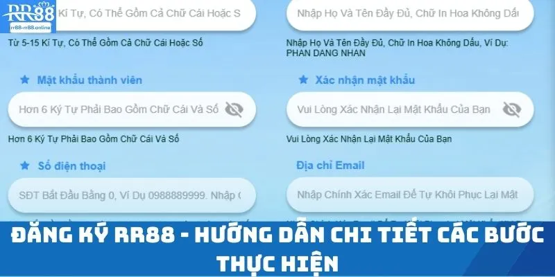 Đăng Ký RR88 - Hướng Dẫn Chi Tiết Các Bước Thực Hiện