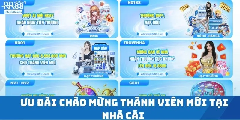 Ưu đãi chào mừng thành viên mới tại nhà cái 